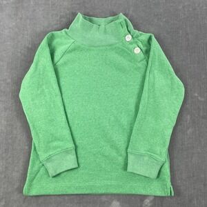 Crewcuts Kids 4-5‎ Green Sweatshirt Button Mock Neck Pullover